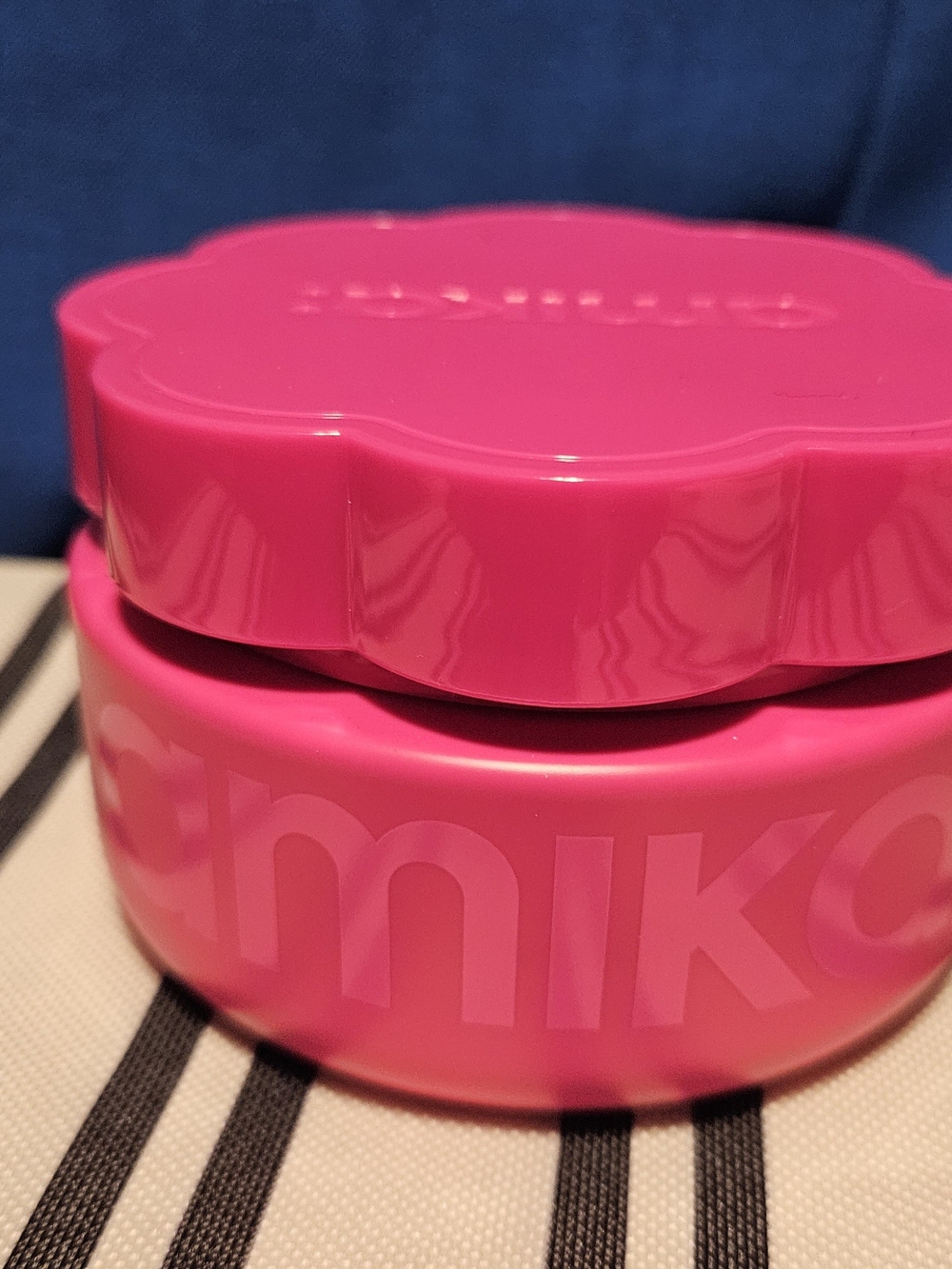 amika Bright Pink Floral-Style Body Butter Jar